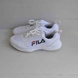 Fila White Sneakers Men's 8.5 Pickleball Shoes Volley Burst Athletic With Box